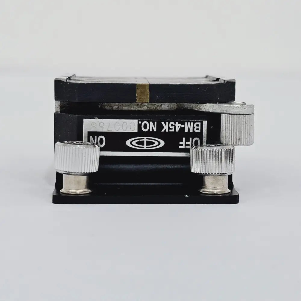 Chuo Precision Industrial BM-45K magnet stand detail view showing M2 and M4 stage mounting tapped holes