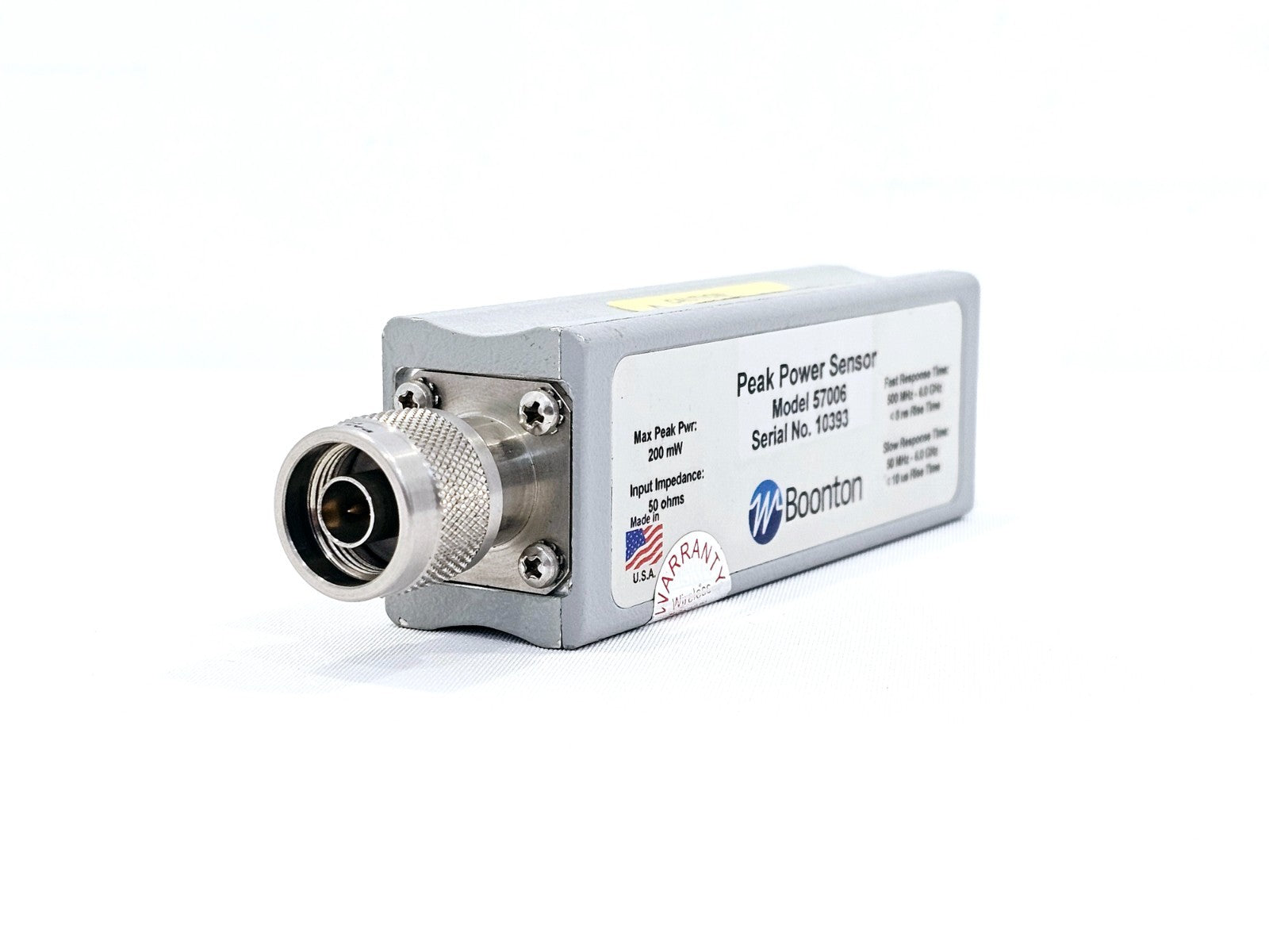 Boonton 57006 Peak Power Sensor, 500 MHz - 6 GHz -50 dbm to +20 dbm