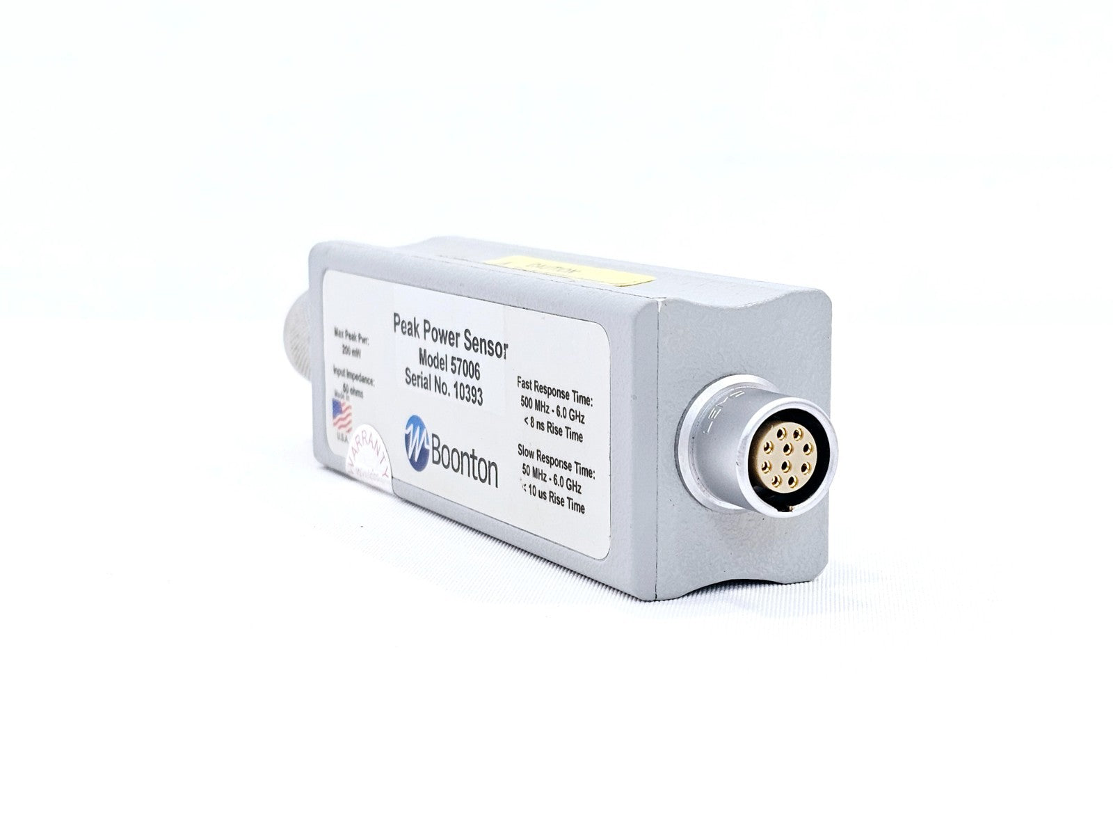 Boonton 57006 Peak Power Sensor, 500 MHz - 6 GHz -50 dbm to +20 dbm