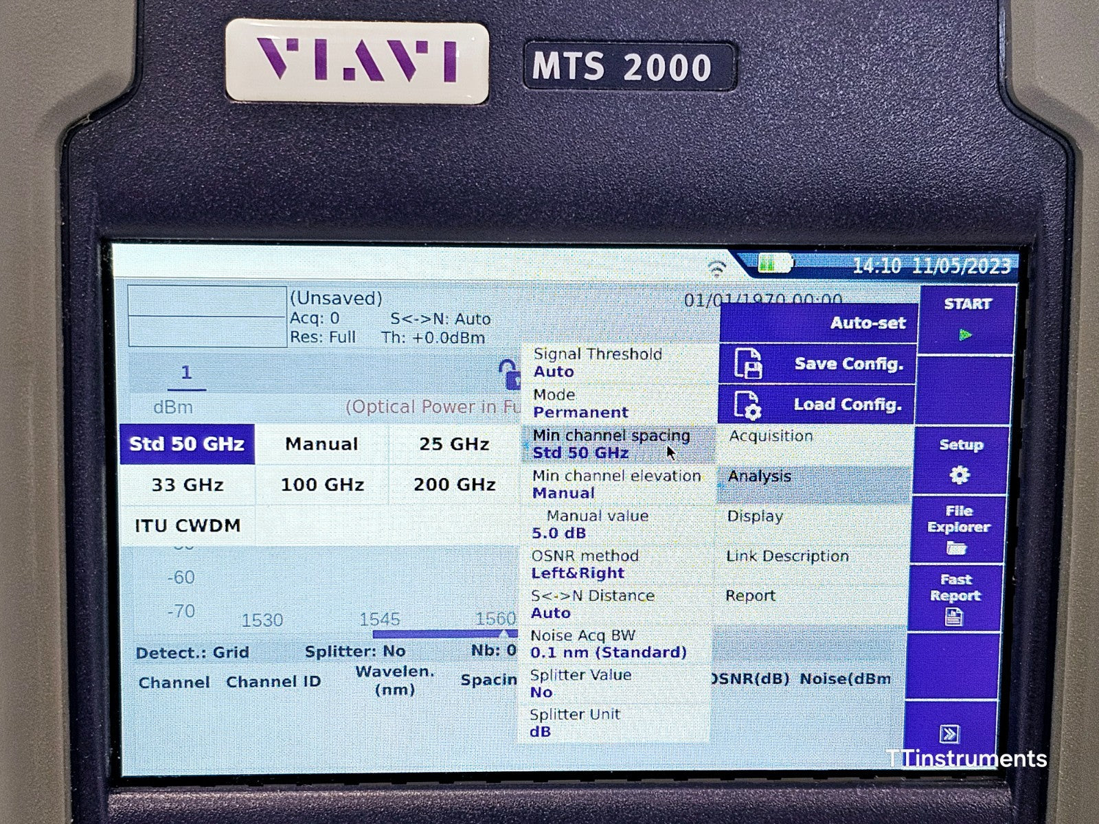 Calib Viavi MTS 2000 V2 + CWDM COSA-4055 Optical Spectrum Analyzer 1260-1625 nm