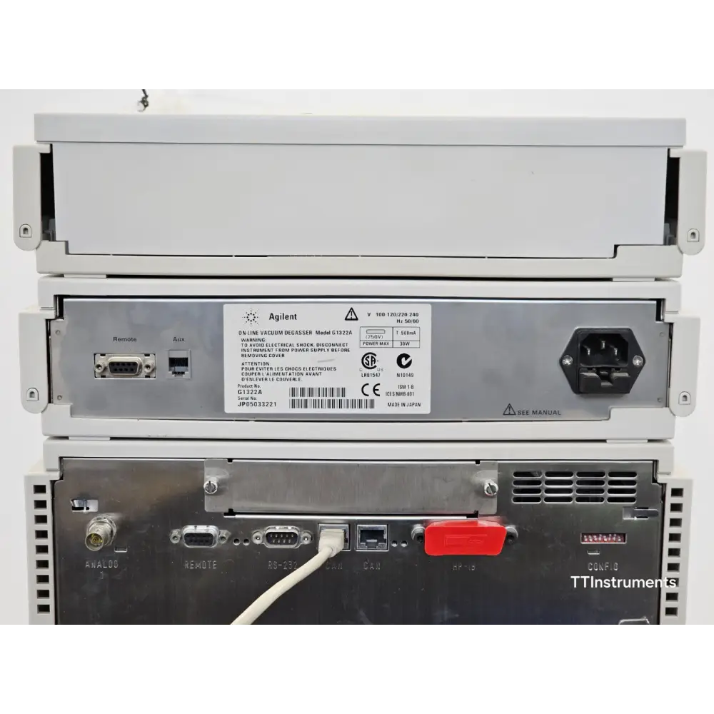 G1312A binary pump front panel close-up showing controls and status indicators
