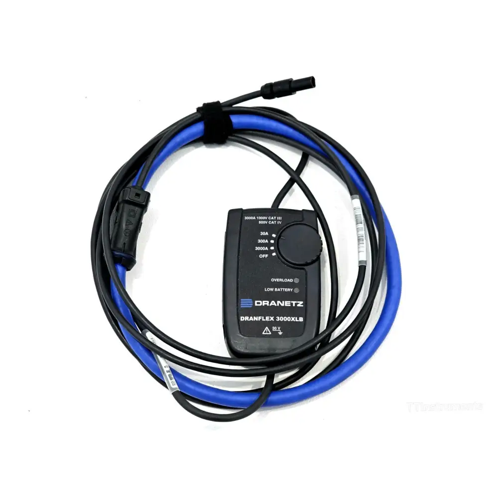 DRANFLEX 3000XLB flexible current sensor integrator unit with range selector and signal output connector