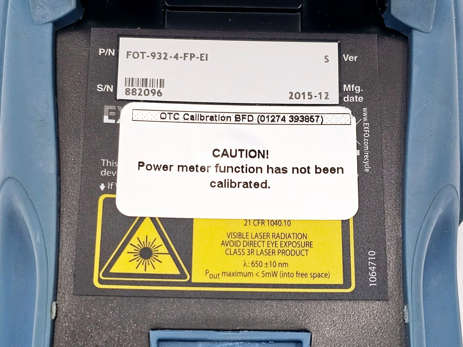 Calibrated EXFO FOT-930 MaxTester II Optical Loss Tester 1310/1550/1625 SM OLT