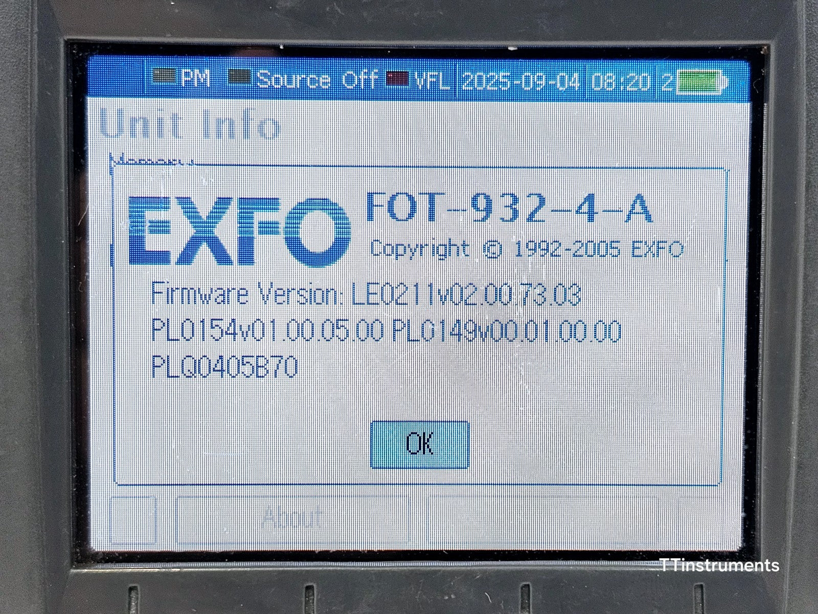 Calibrated EXFO FOT-930 MaxTester II Optical Loss Tester 1310/1550/1625 SM OLT