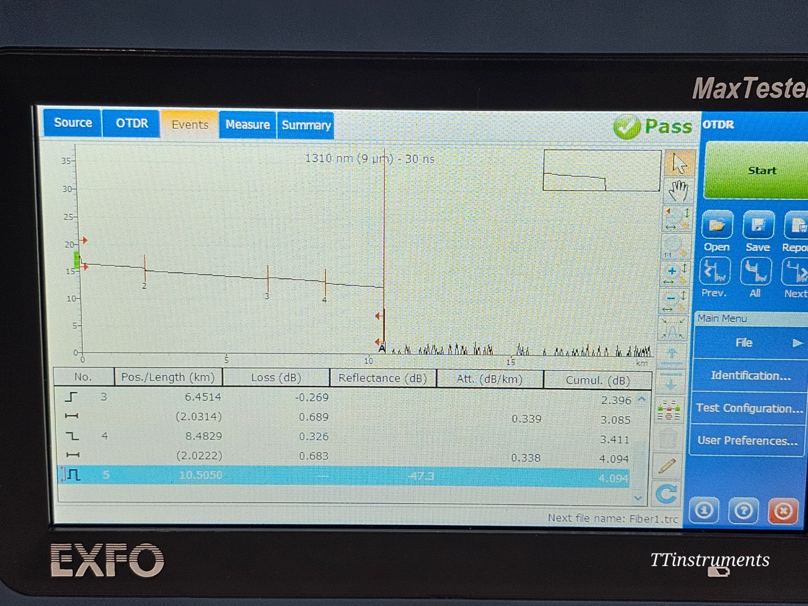 Calibrated EXFO MAX-730C-SM3 iOLM OTDR MaxTester 1310/1550/1625 nm FTTx/PON