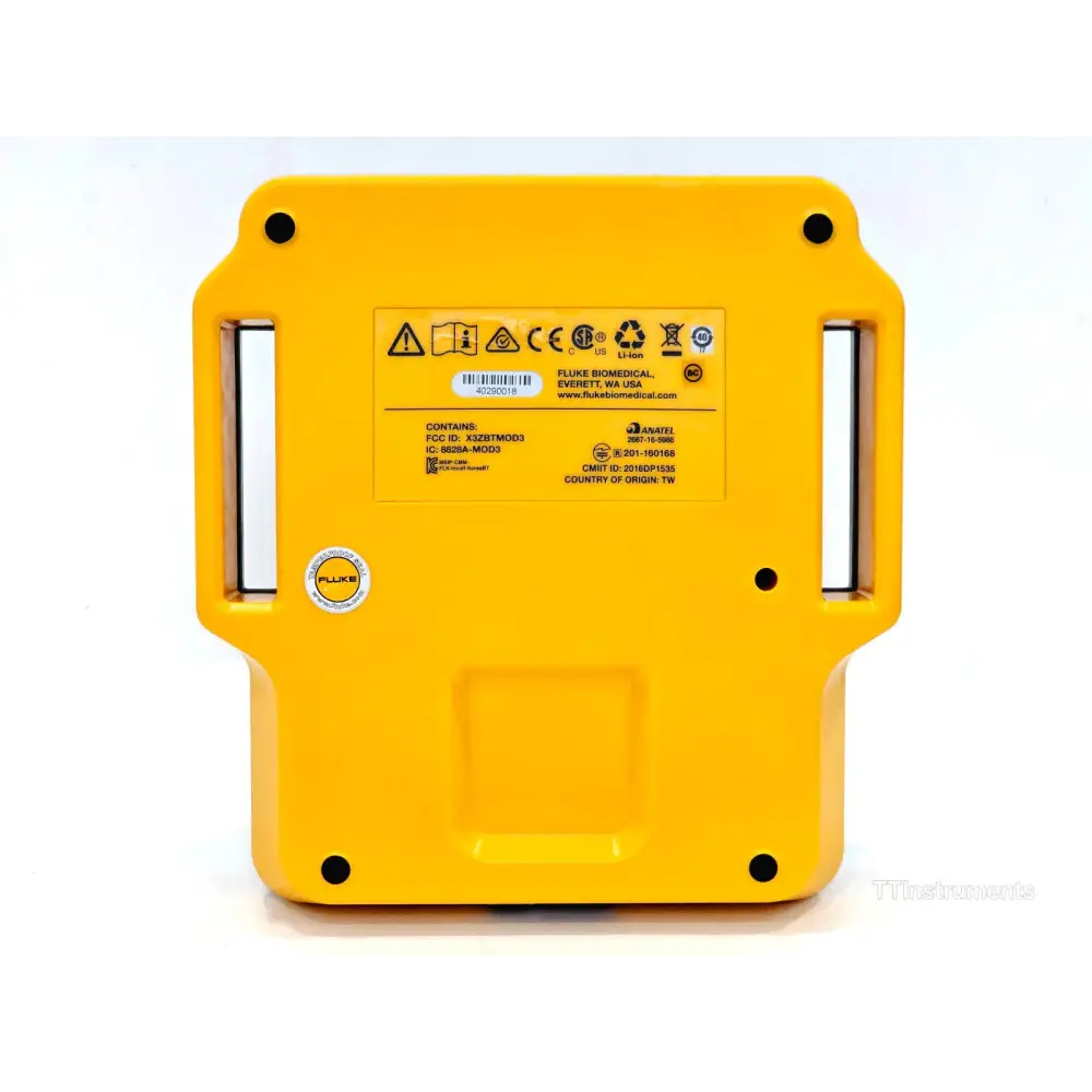 Fluke INCU II left side view showing power adapter port and ventilation