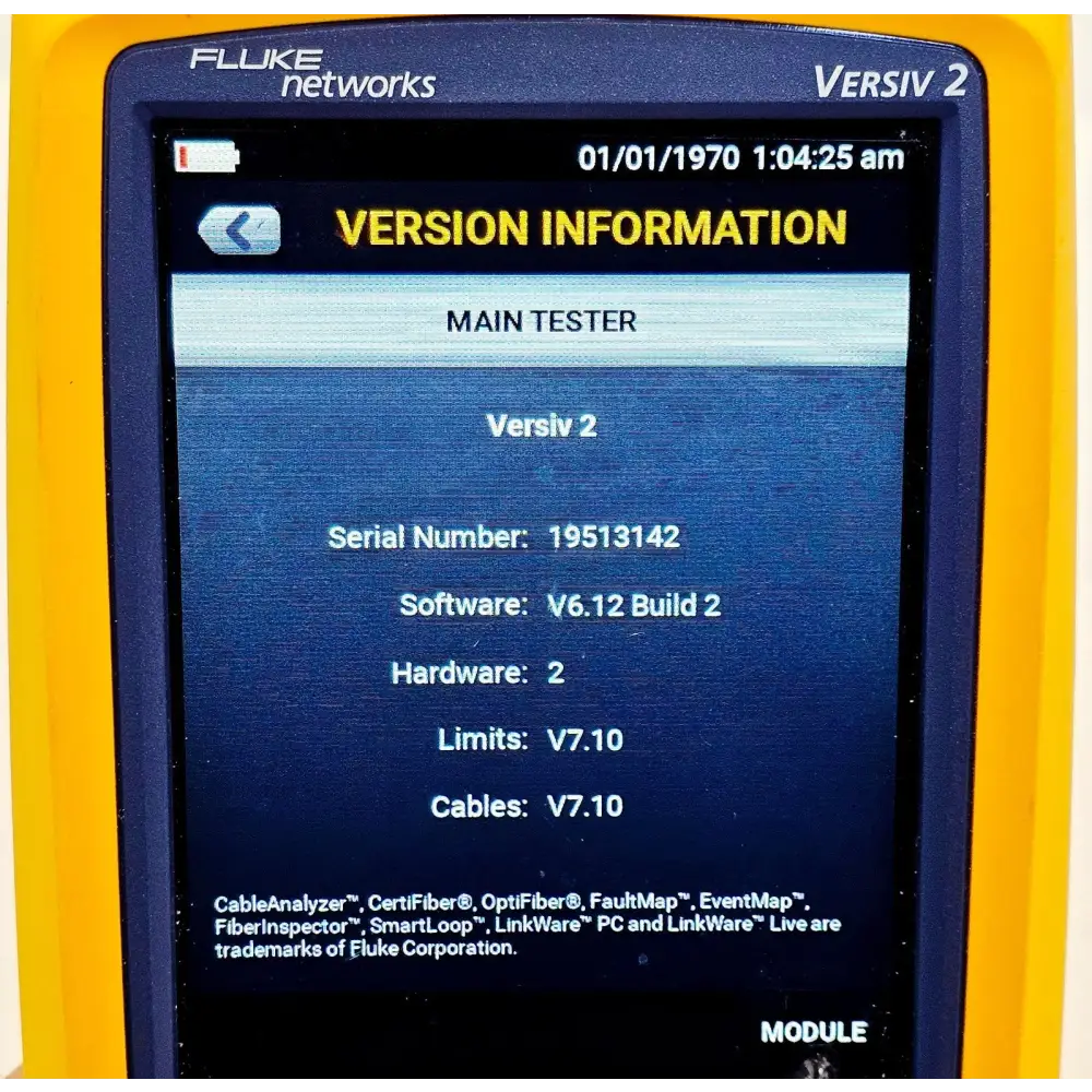 Fluke Networks OptiFiber Pro QUAD OTDR unit inside protective carry case