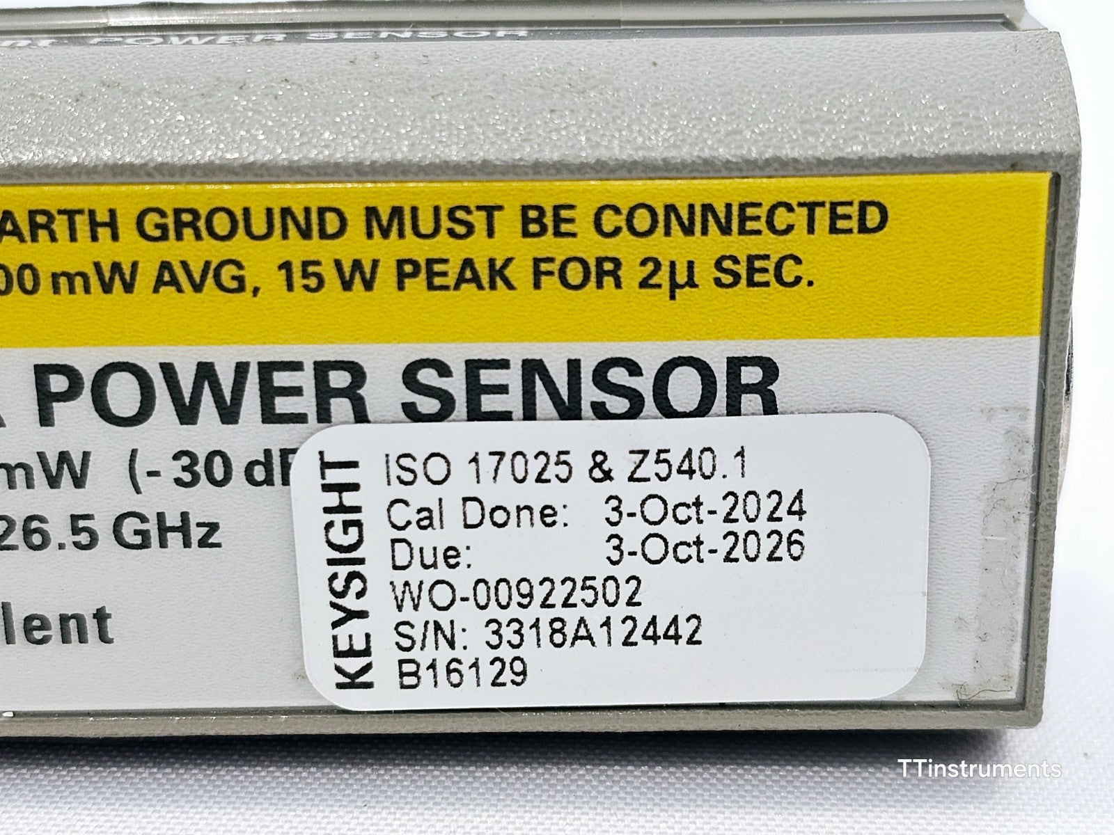 Calibrated Keysight Agilent 8485A Thermocouple Power Sensor 50 MHz - 26.5 GHz