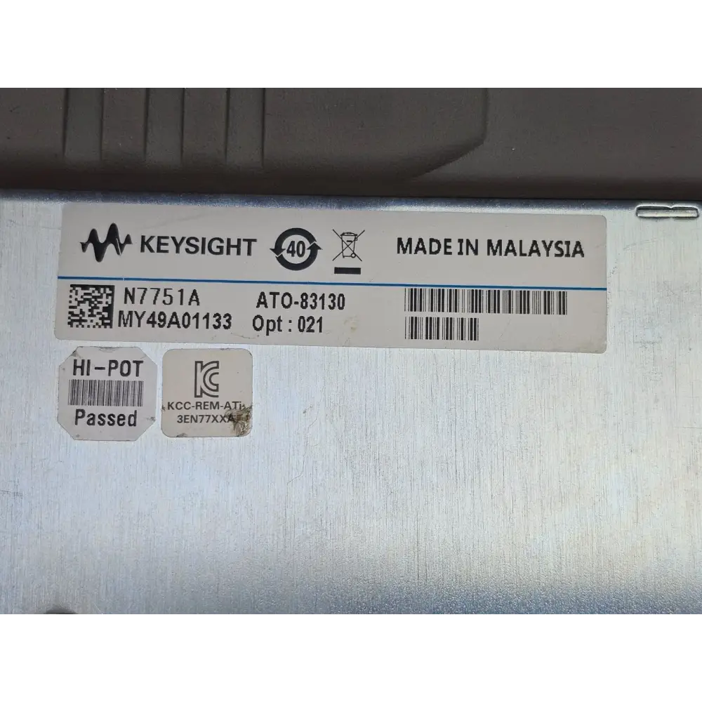 CALIBRATED Keysight Agilent N7751A Optical Attenuator & Power Meter Opt. 021 SMF