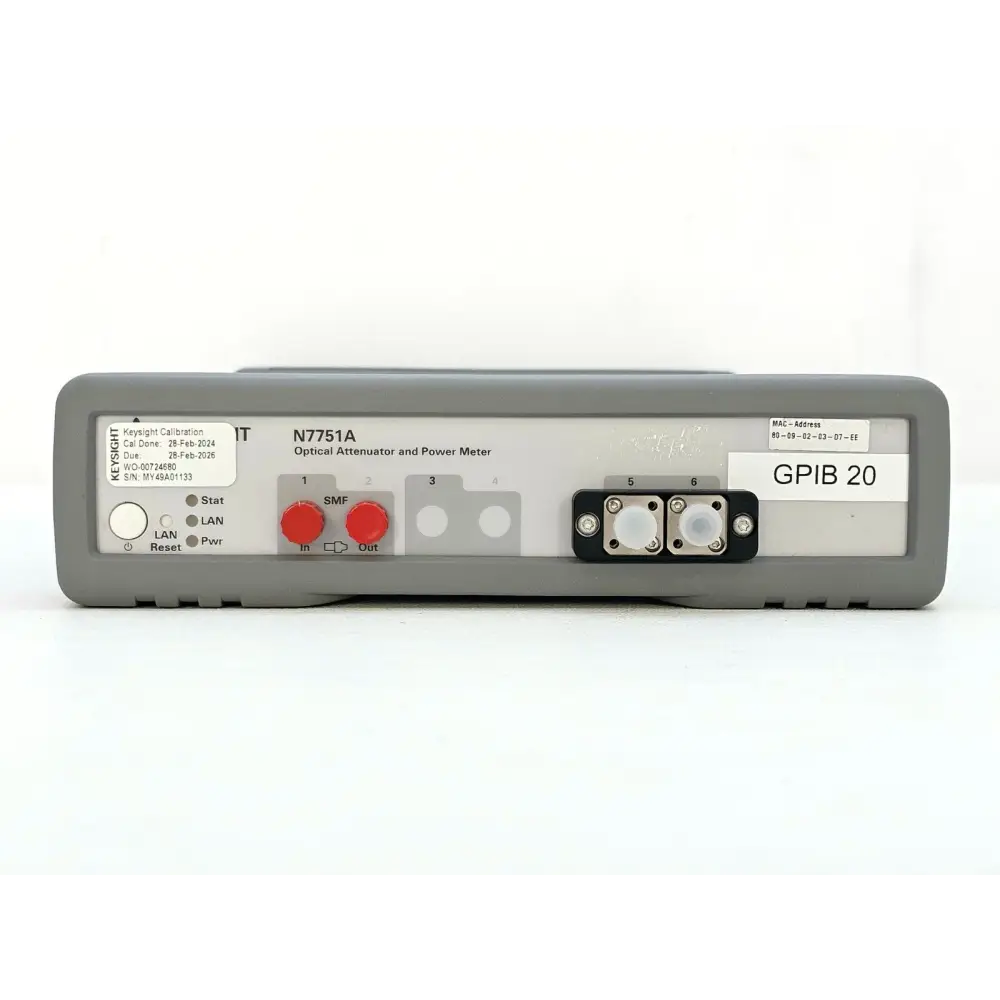 CALIBRATED Keysight Agilent N7751A Optical Attenuator & Power Meter Opt. 021 SMF