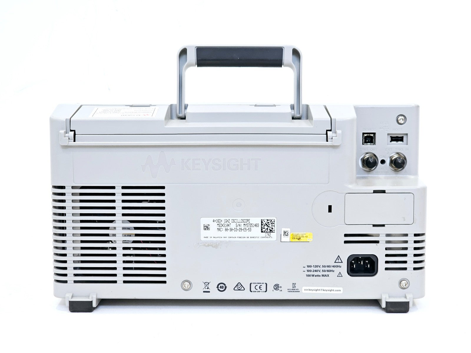 Calibrated Keysight MSOX3104T 4+16CH 1GHz Mixed Signal Oscilloscope MSO-X 3104T