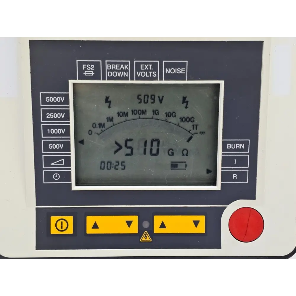 Megger BM21 calibration label showing October 2024 calibration date