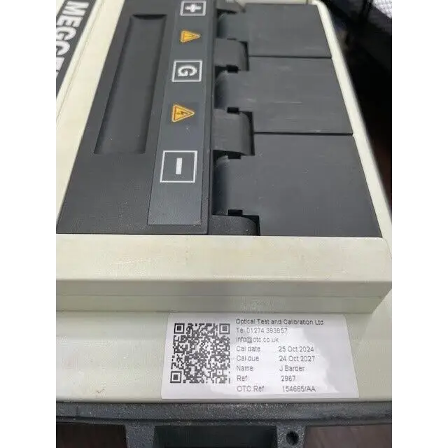 Megger BM21 insulation tester showing analogue and digital display panel