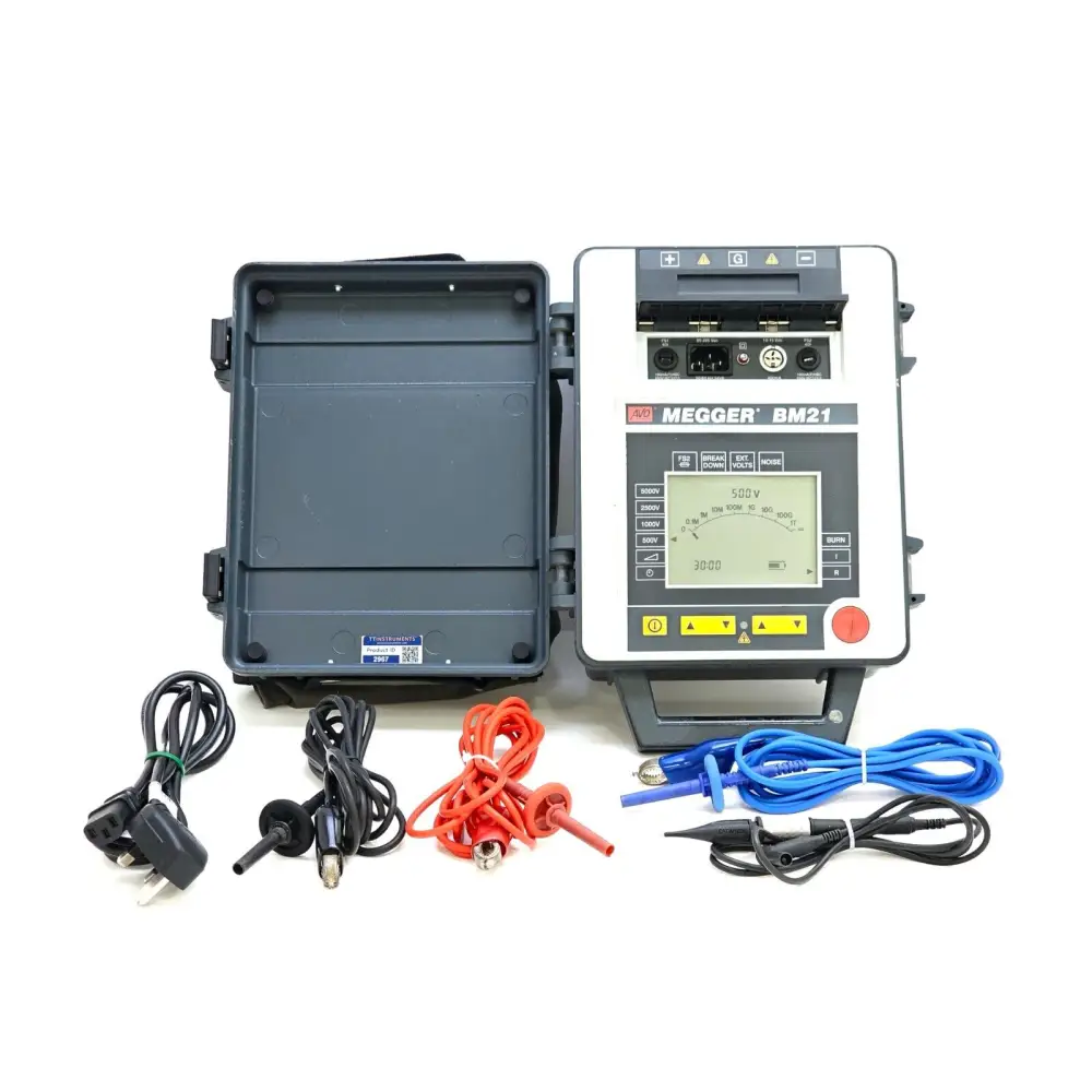 Megger BM21 5kV portable insulation resistance tester front view