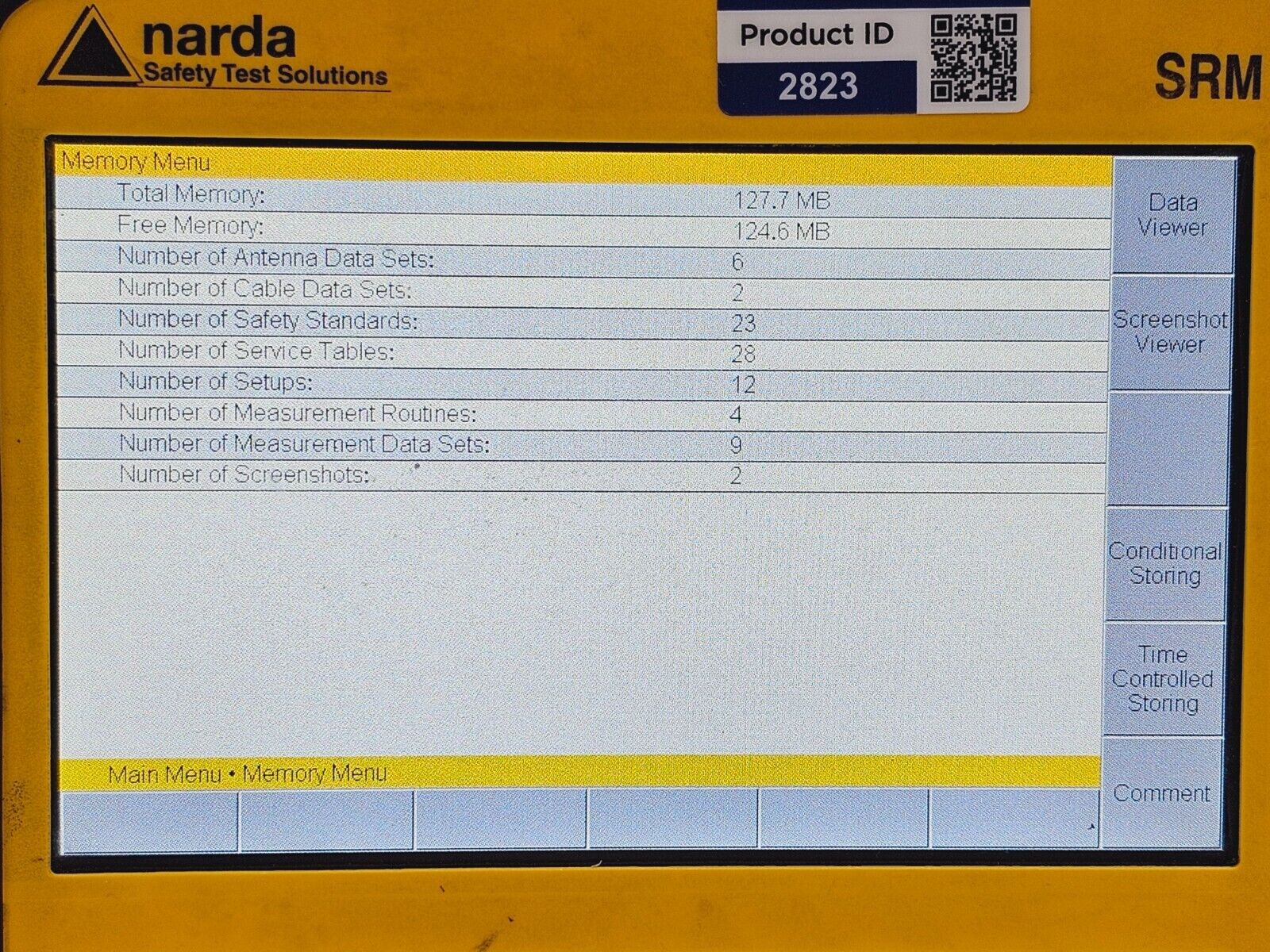 CALIBRATED Narda SRM-3006 Radiation Meter 9 kHz-6 GHz E Field Probe 27MHz - 3GHz