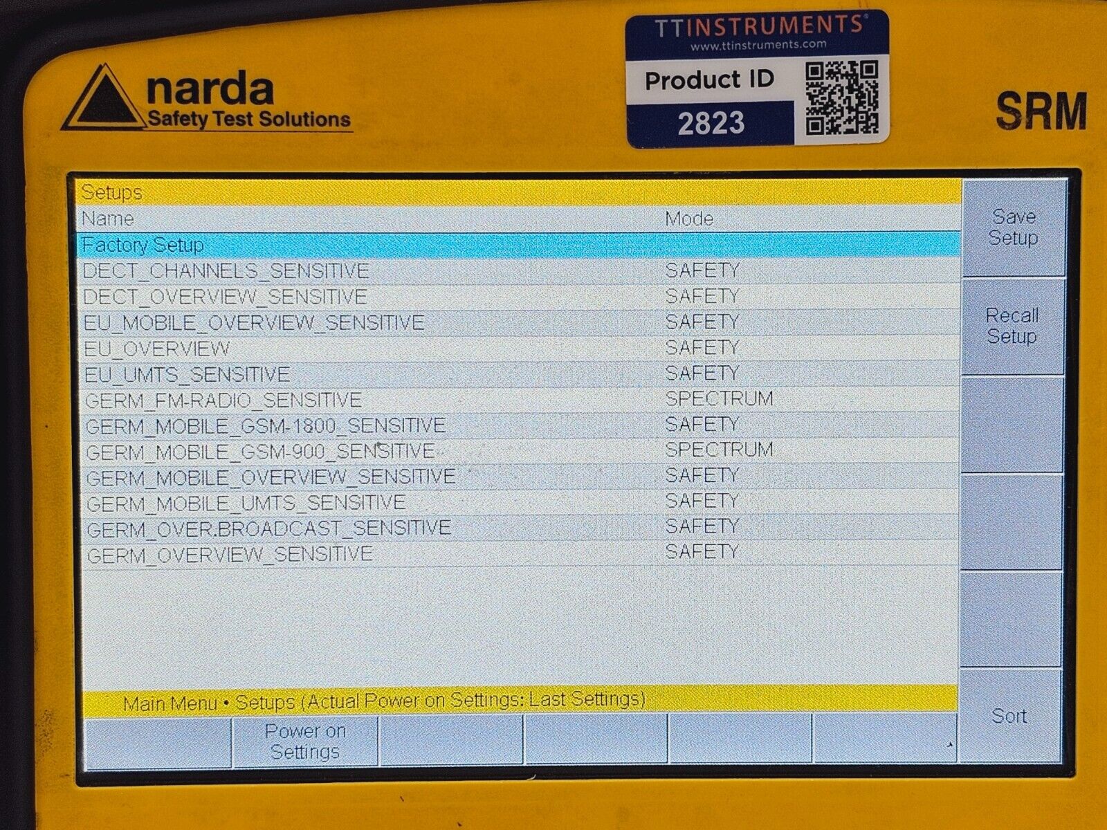 CALIBRATED Narda SRM-3006 Radiation Meter 9 kHz-6 GHz E Field Probe 27MHz - 3GHz
