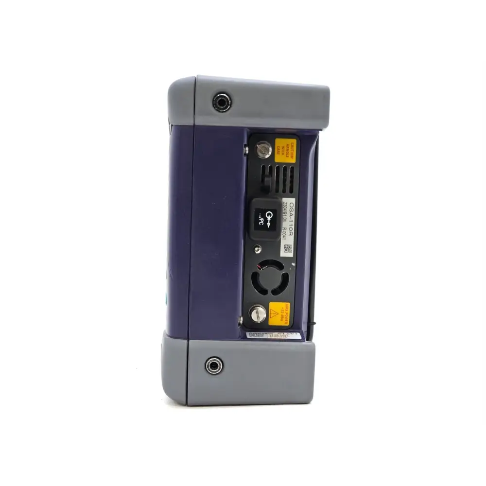 Viavi JDSU MTS-6000A left-side view showing dual cooling vents and carry handle strap