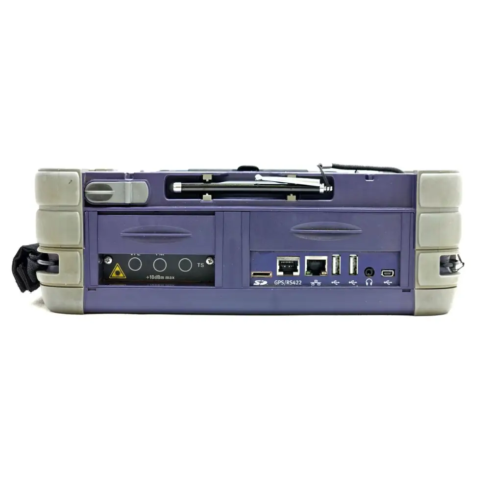 OSA-110R module removed from 6000A V2 mainframe showing FC optical connector