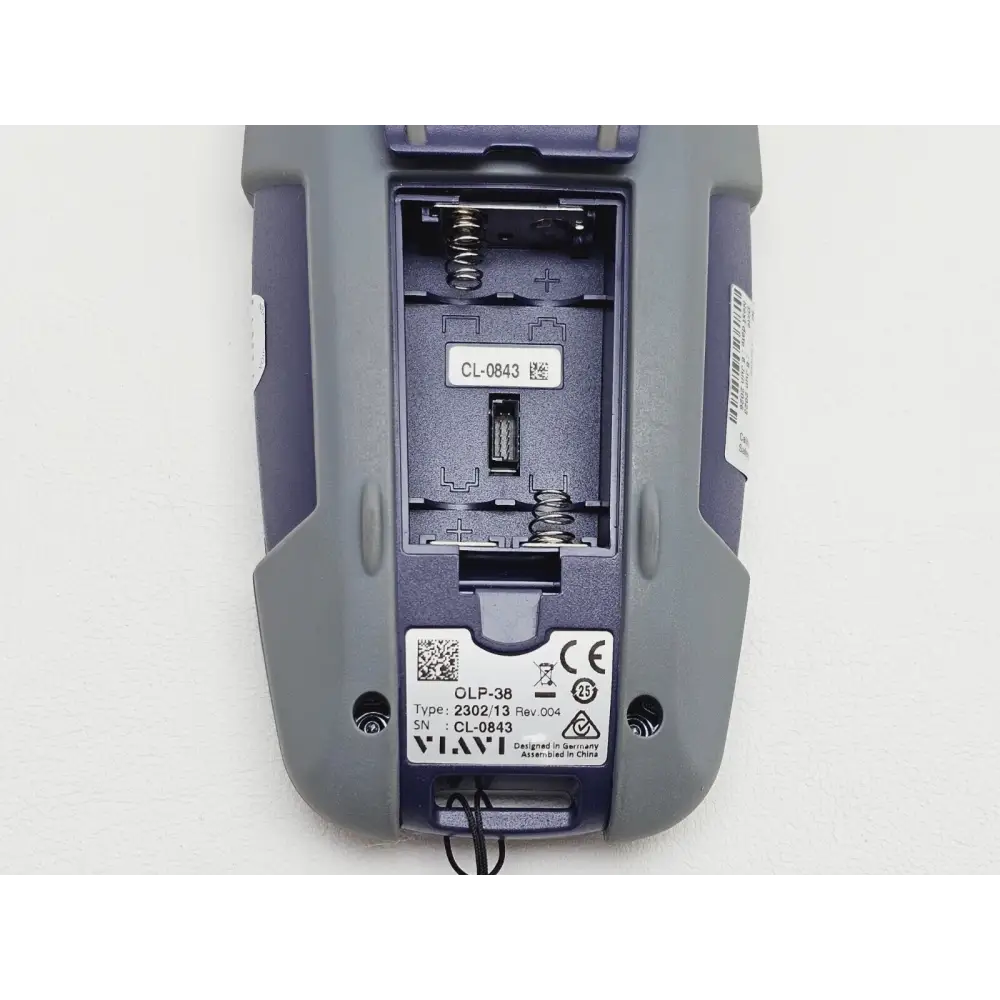Viavi OLP-38 optical power meter display showing dBm measurement reading at 1550 nm