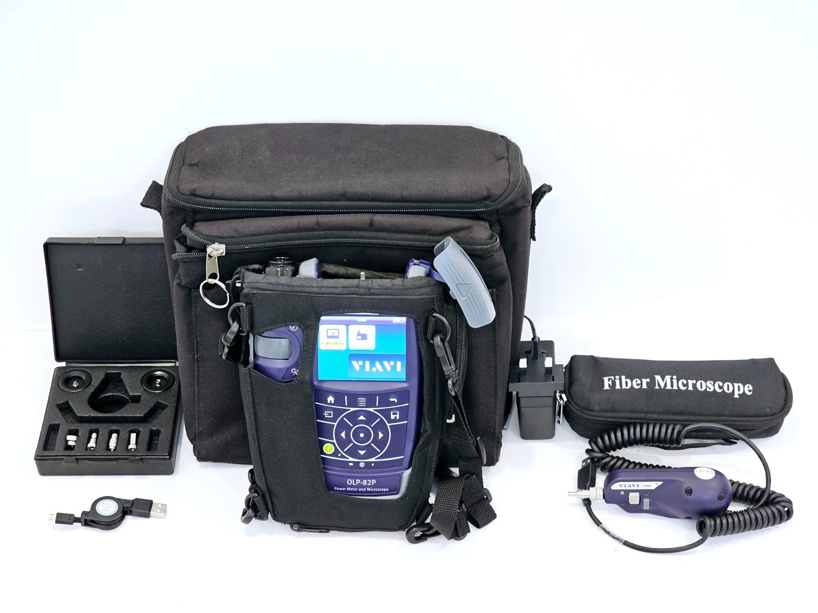 Calibrated Viavi JDSU OLP-82P Power Meter & PCM with P5000i Inspection Scope + T