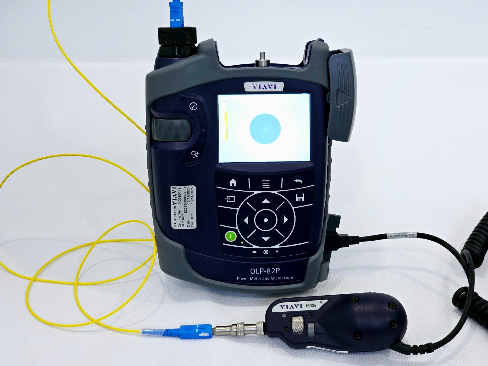 Calibrated Viavi JDSU OLP-82P Power Meter & PCM with P5000i Inspection Scope + T