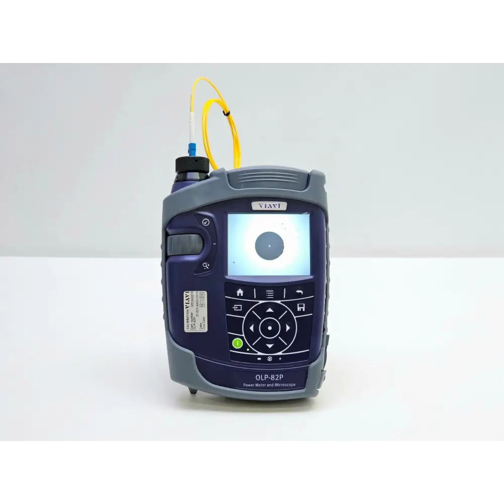 Viavi OLP-82P displaying optical power measurement reading in dBm on colour screen