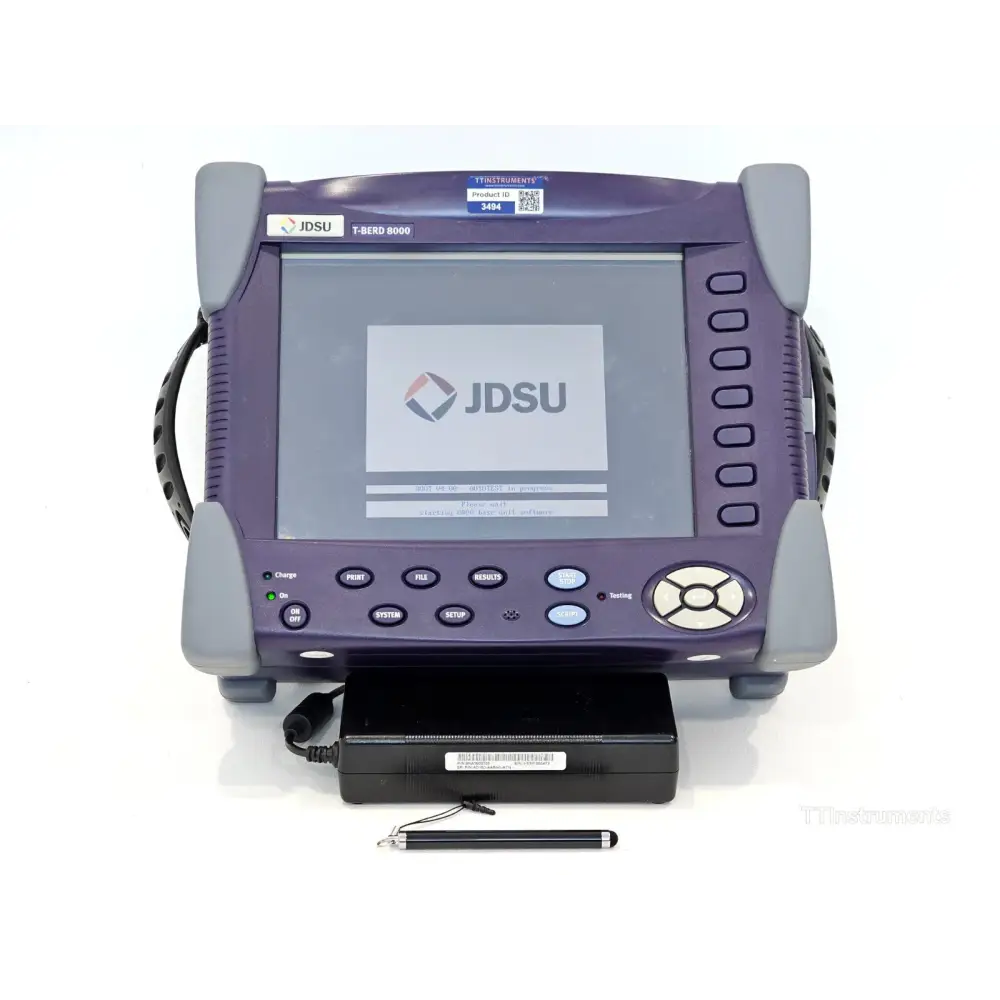 Viavi JDSU T-BERD 8000 mainframe front view showing touch-screen display and module bays
