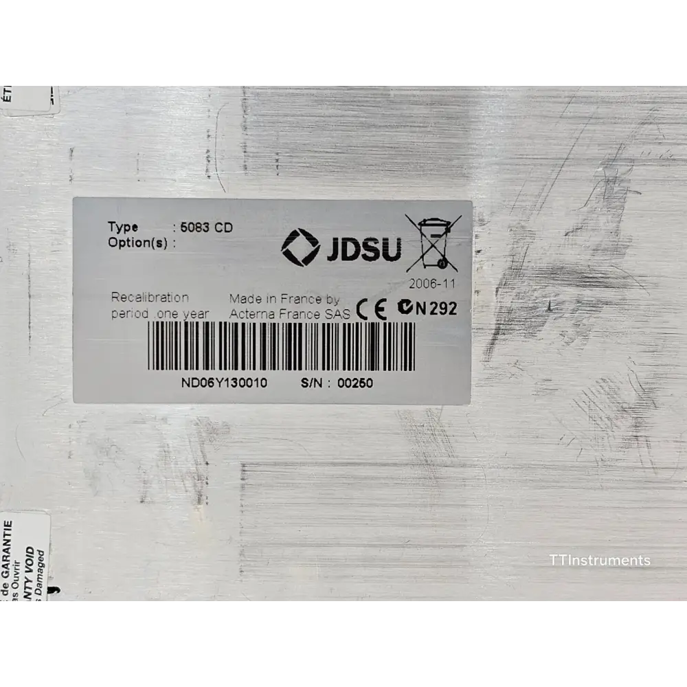 JDSU T-BERD 8000 angled view showing front panel controls and optical module connectors