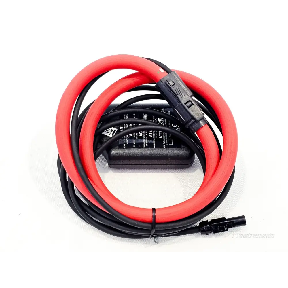 Chauvin Arnoux A 193B AC current probe coiled showing flexible red and black sensor loop and output connector