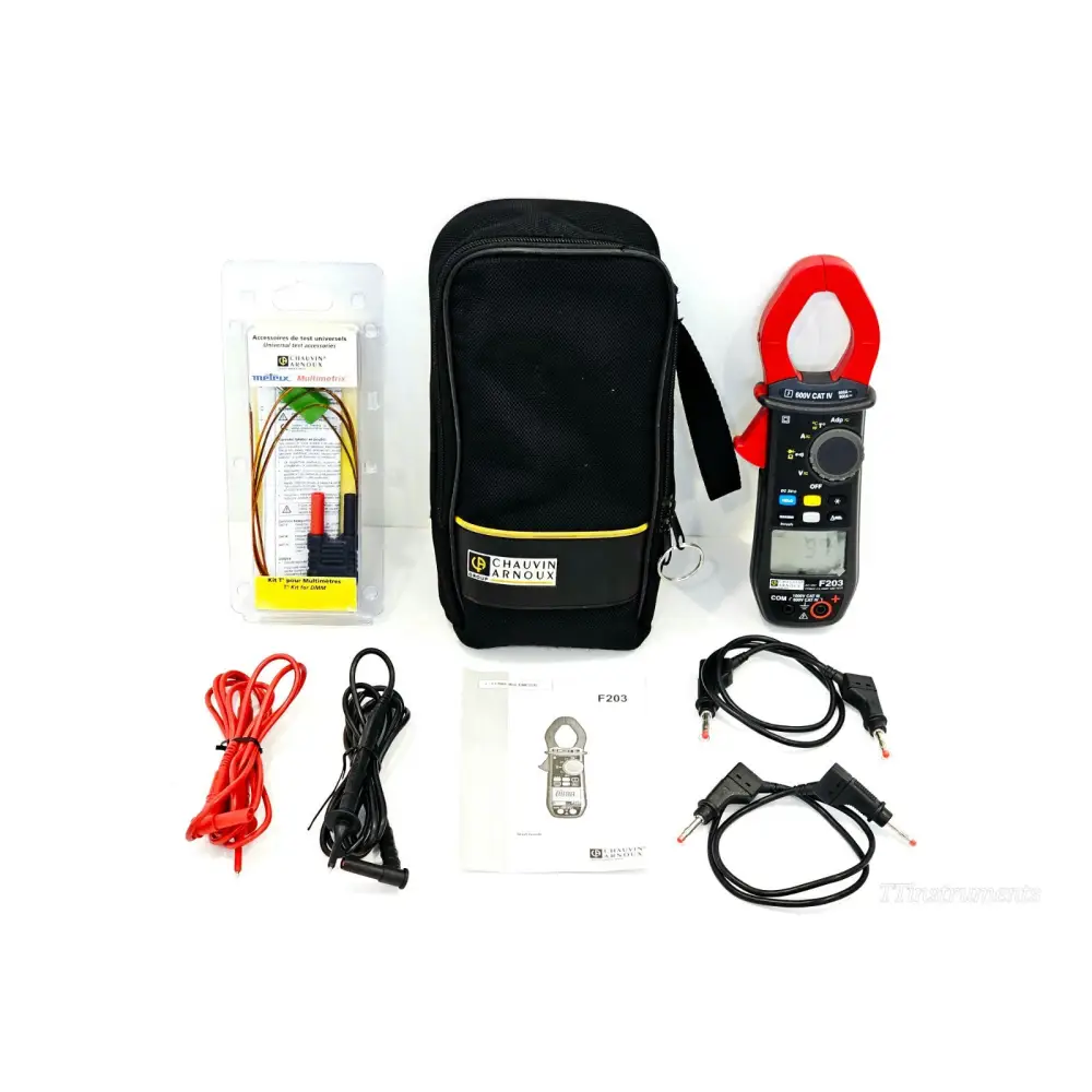 Chauvin Arnoux F203 TRMS AC/DC Clamp Meter with Leads