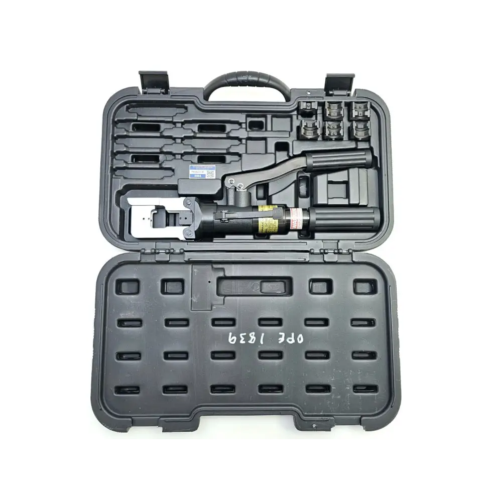 CHT 185 hydraulic crimp tool 52KN rated for copper cable lugs up to 185mm² front view