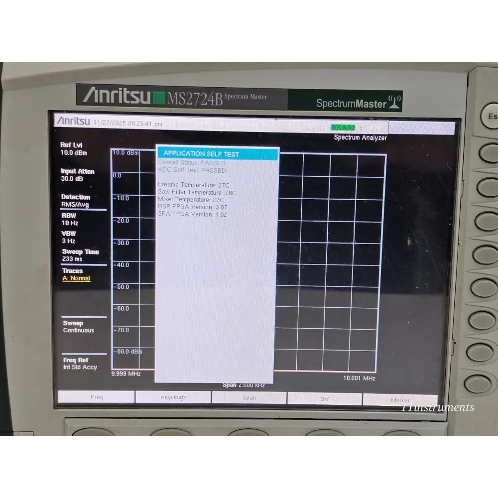 Conditional Cal Anritsu MS2724B Spectrum Master 20 GHz READ Description
