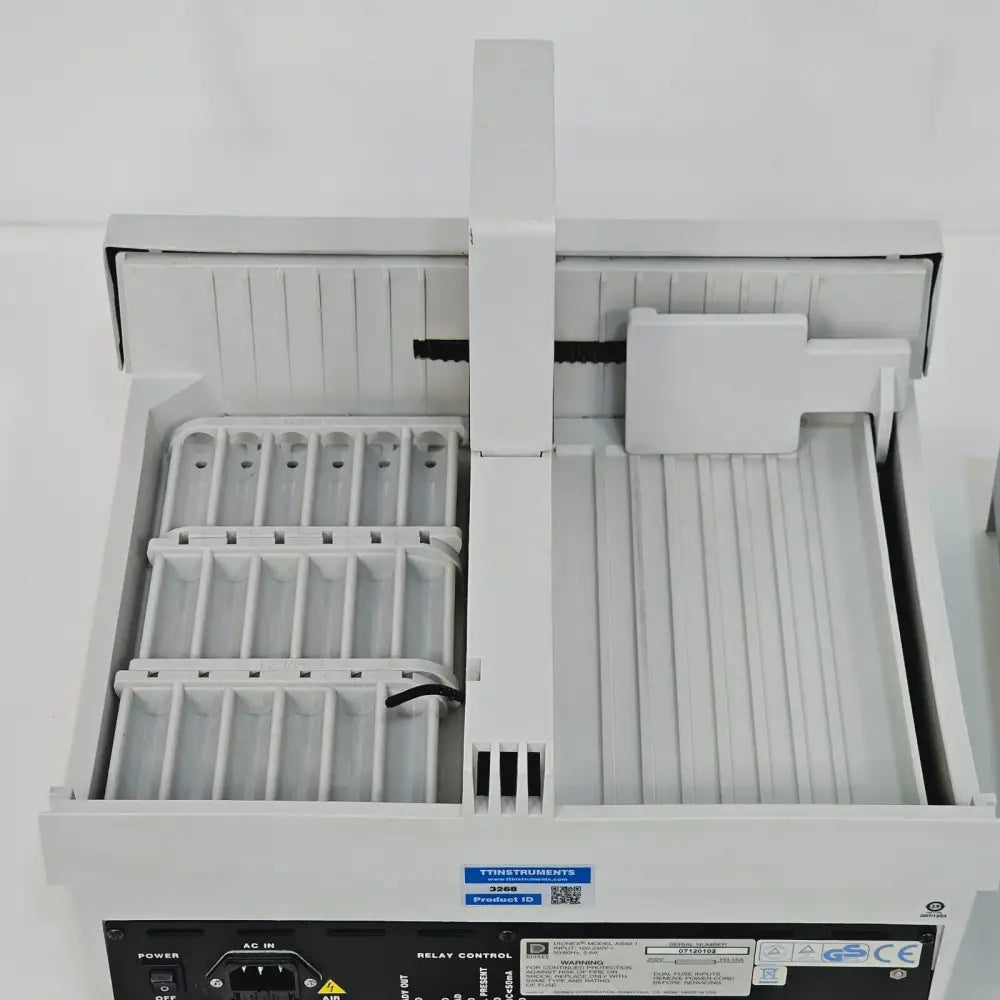Dionex AS40 Automated Sampler power-on state with front panel illuminated