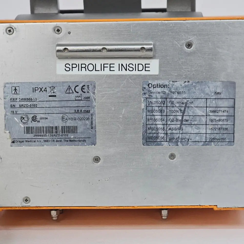 Dräger Oxylog 3000 ventilator control panel close-up showing mode selection buttons