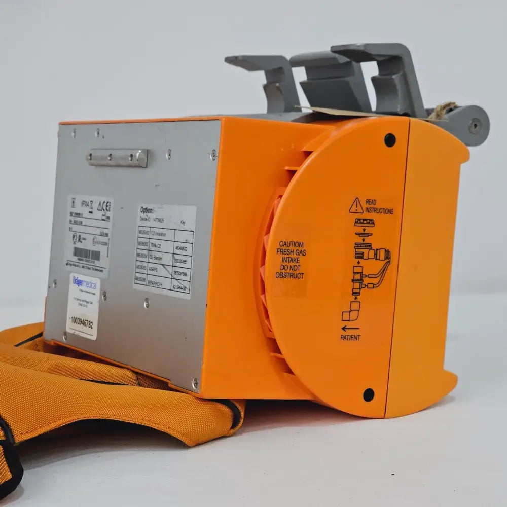 Dräger Oxylog 3000 top-down view showing compact robust housing and labelled controls