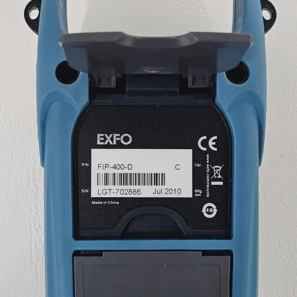 EXFO FIP-400 probe tip detail showing interchangeable 2.5 mm ferrule PC tip