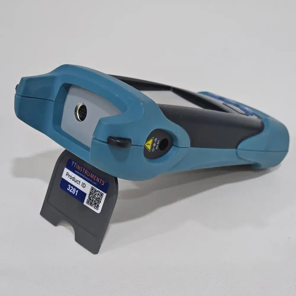 EXFO FIP-400-D handheld viewer with power adapter accessory on plain background