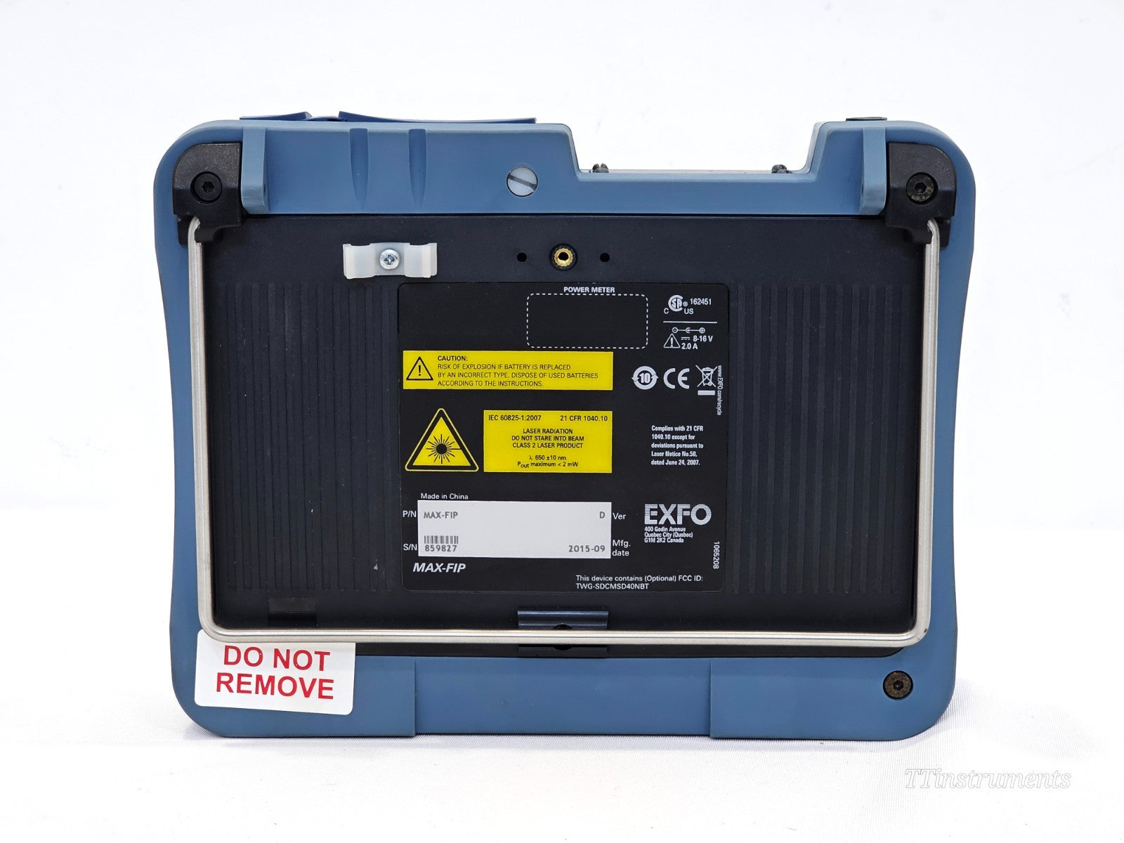 EXFO MAX-FIP certifier with stylus and power adapter accessories included in kit