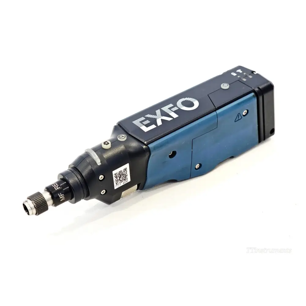 EXFO FIP-435B wireless inspection probe front-angled view showing EXFO branding and MF-tip nose end
