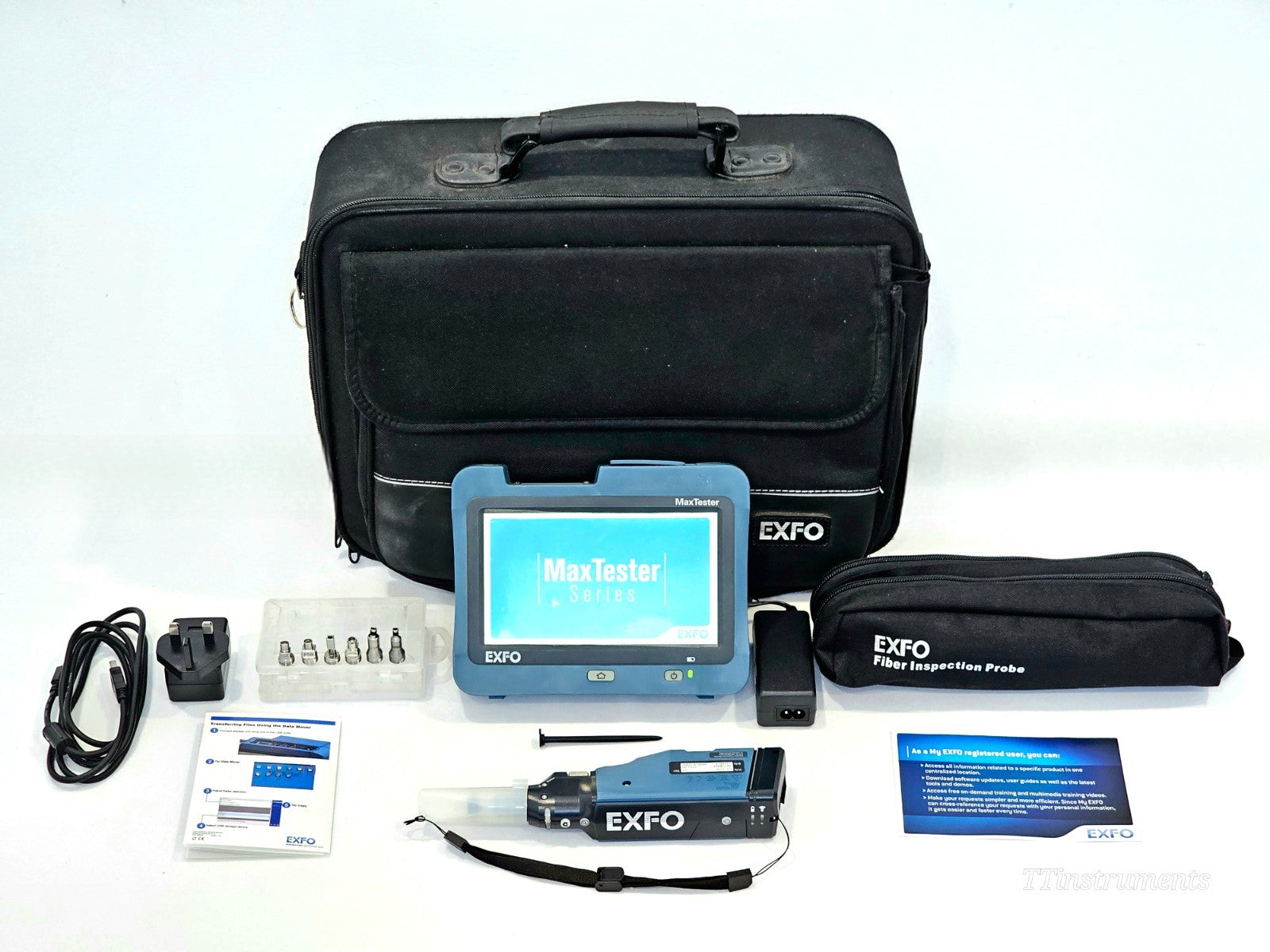 EXFO FIP-435B Wireless Fiber Optic Inspection Scope with 6 Tips + MAX-FIP Viewer