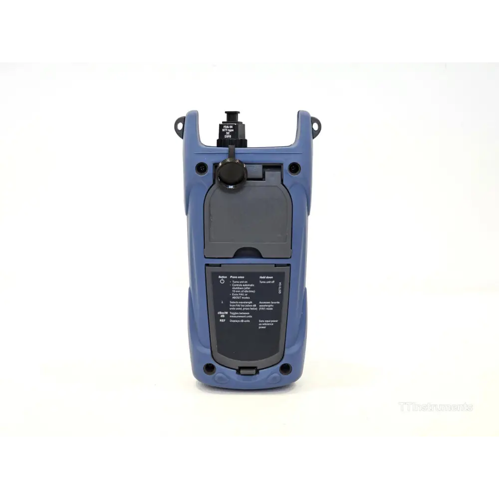 EXFO FPM-302 power meter with FC adapter attached to the optical input port