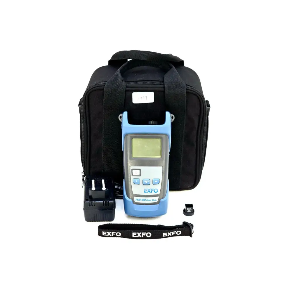 EXFO FPM-300 FPM-302X PON optical power meter front view showing LCD display and keypad