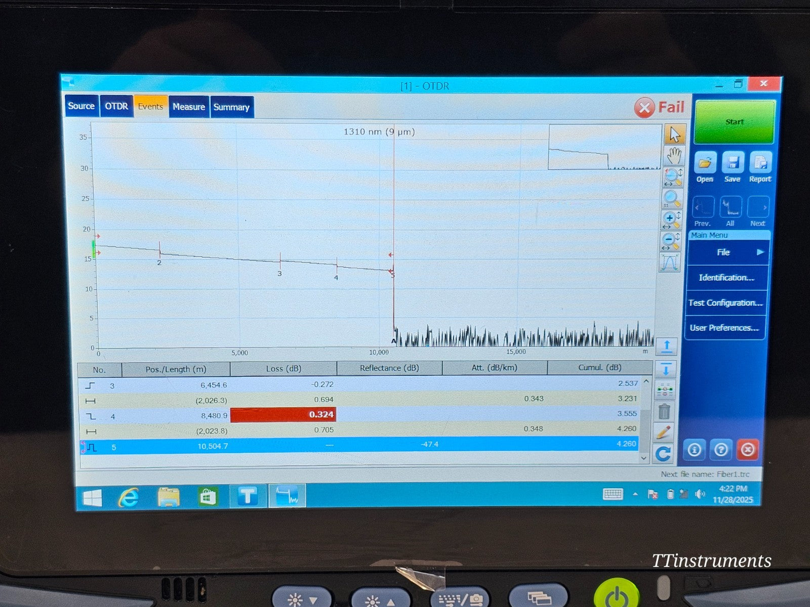 EXFO FTB-1 Pro FTB-720Gv2-SM1 1310/1550 nm OTDR iOLM APC-SC FTB-720 SM1
