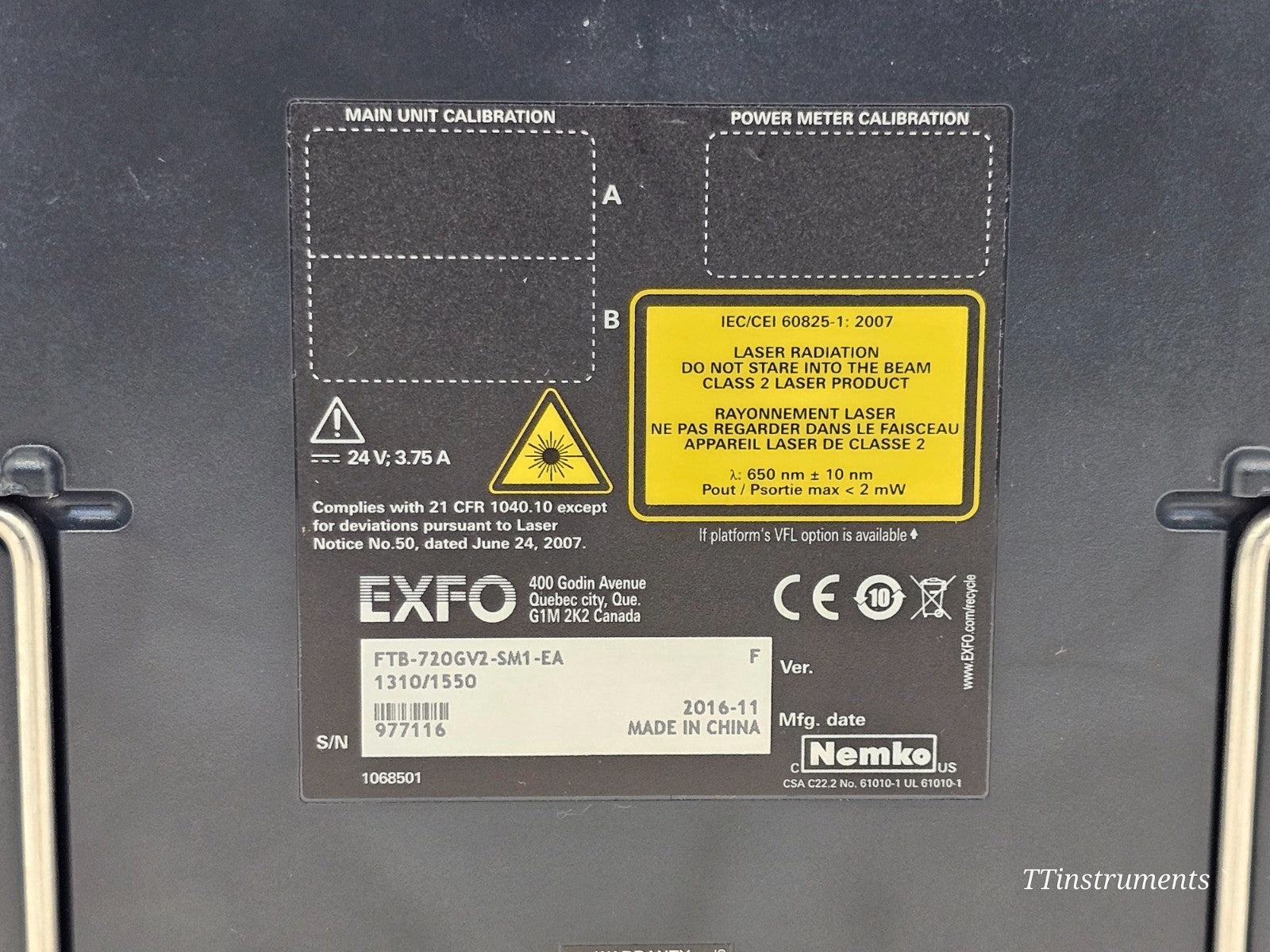 EXFO FTB-1 Pro FTB-720Gv2-SM1 1310/1550 nm OTDR iOLM APC-SC FTB-720 SM1