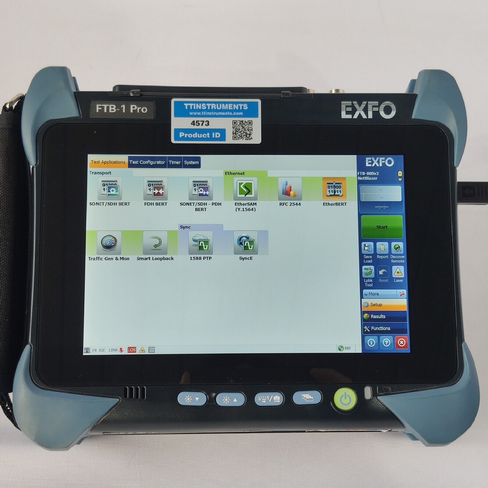 EXFO FTB-1 Pro w/ FTB-880v2 NetBlazer GigE Optical Electrical Tester 1G Gigabit