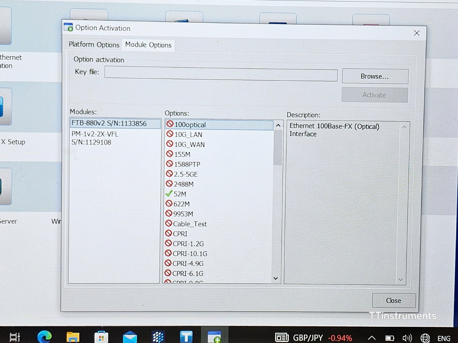 EXFO FTB-1 Pro with FTB-880v2 NetBlazer SDH SONET PDH 52M Tester