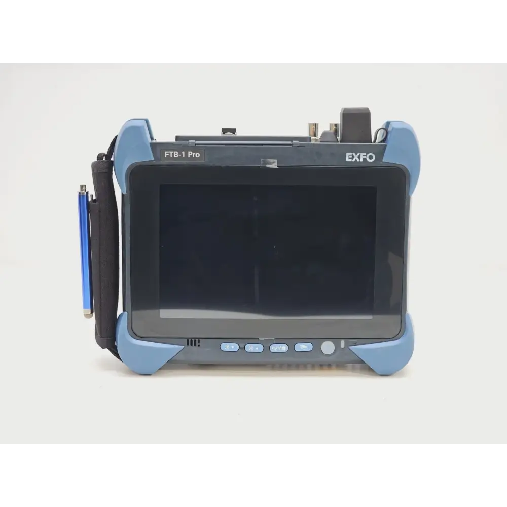 EXFO FTB-1 V2-Pro portable test platform showing multitouch TFT display