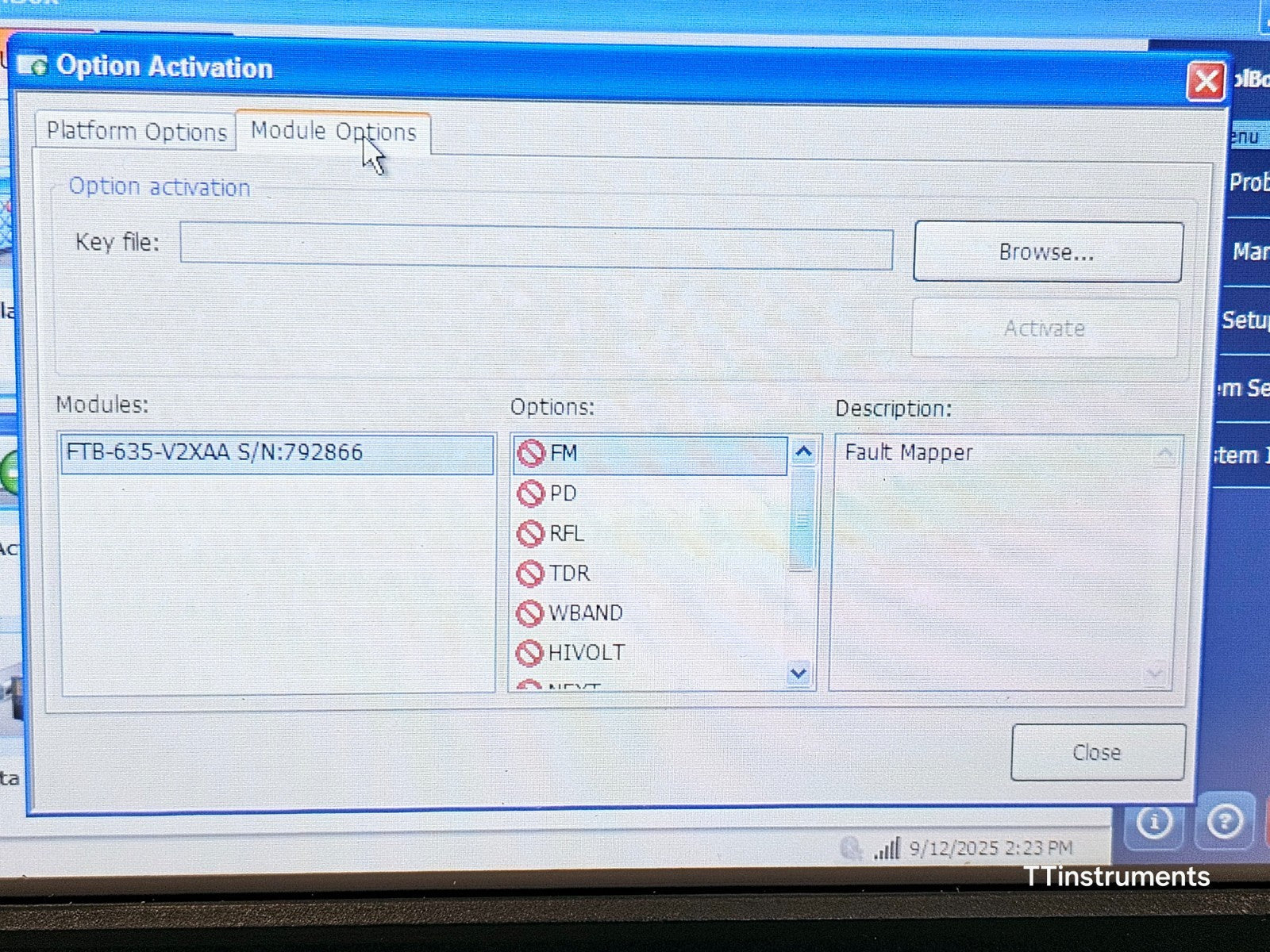 EXFO FTB-1 with FTB-635 DSL Tester FTB CQ DSL FTB-635-V2XAA