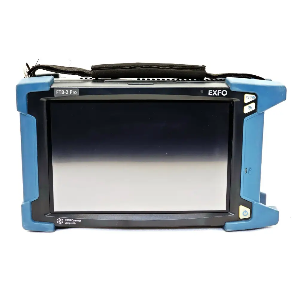 EXFO FTB-2 Pro platform right side view showing module bay and fastening screws