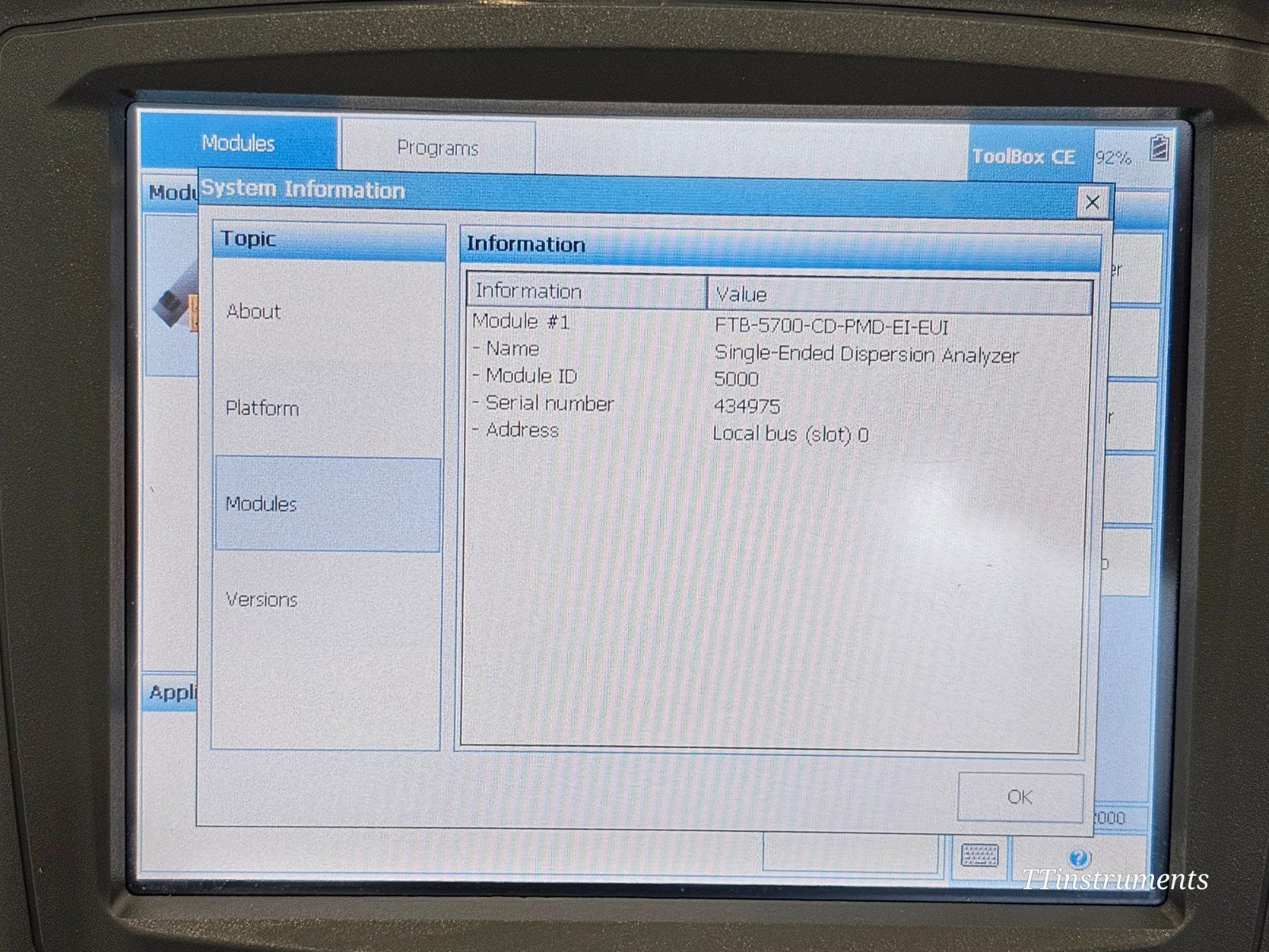 EXFO FTB-200 + FTB-5700 Single-Ended CD & PMD Dispersion Analyzer